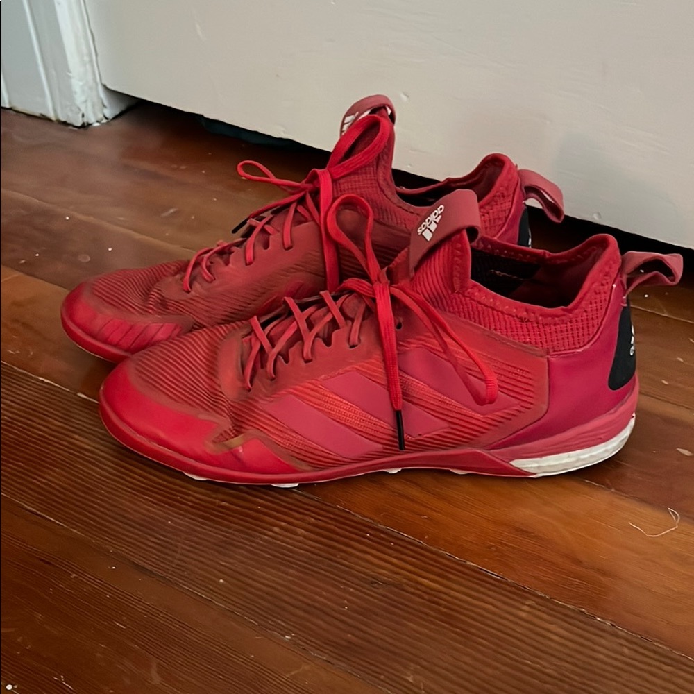 Adidas Men's Bold Red Athletic Sneakers